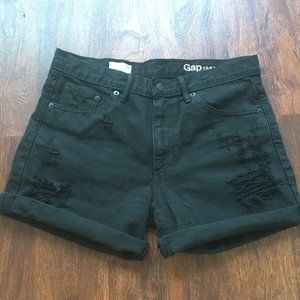 Black Sexy Boyfriend Gap 1969 Jean Cutoff Shorts